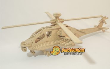 Helicóptero Apache 75 Peças